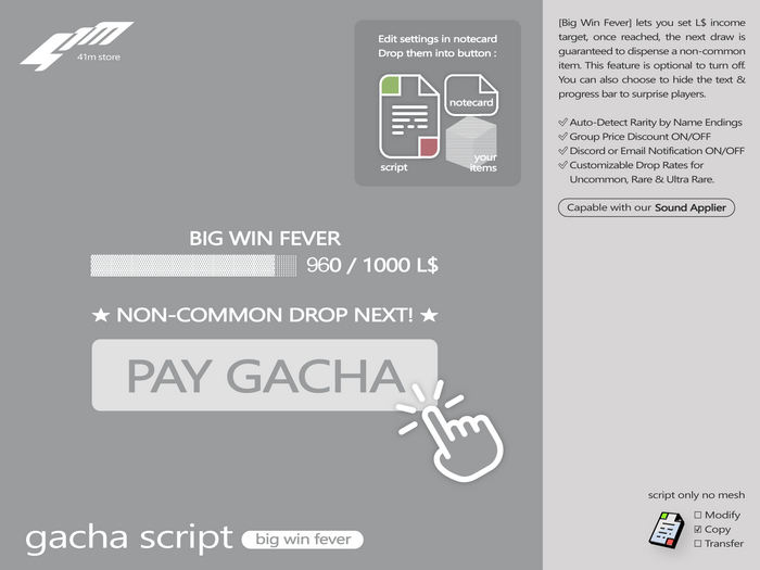 41m / Gacha Script: Big Win Fever