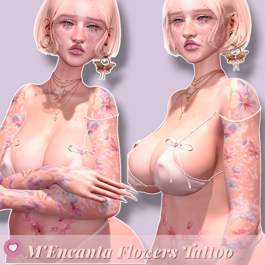 ~M ENCANTA~ Flowers Tattoo PROMO
