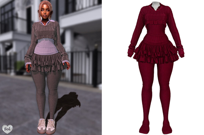 FOI - CORA OUTFIT . RED