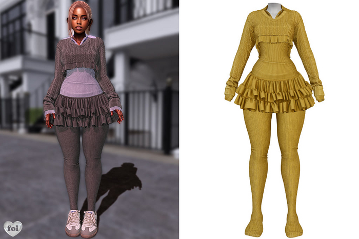 FOI - CORA OUTFIT .YELLOW