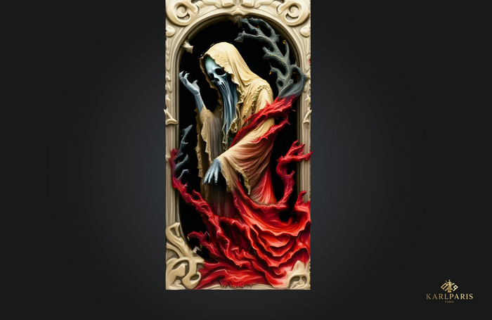 Ethereal Lament Painting – Mystical Gothic Wall Art Decor