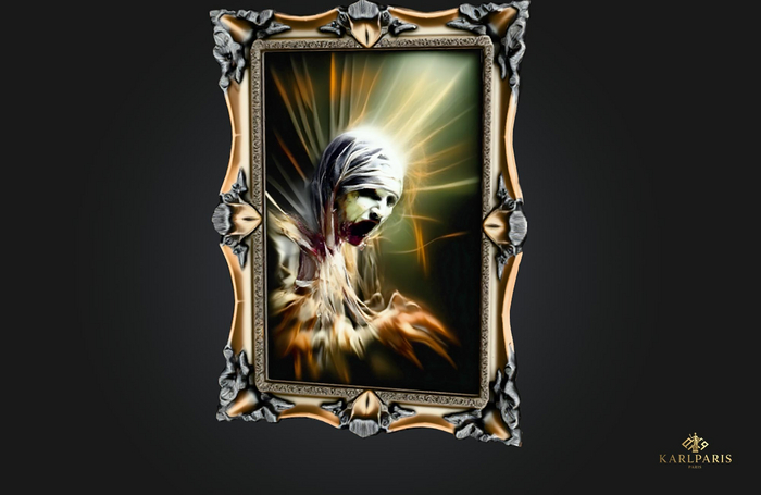 Haunting Apparition Painting – Dark Gothic Wall Art Decor