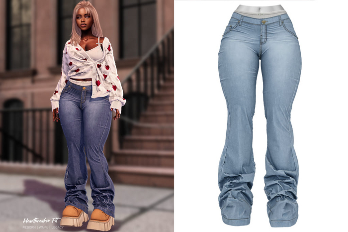 FOI - HEARTBREAKER JEANS . LIGHT WASH