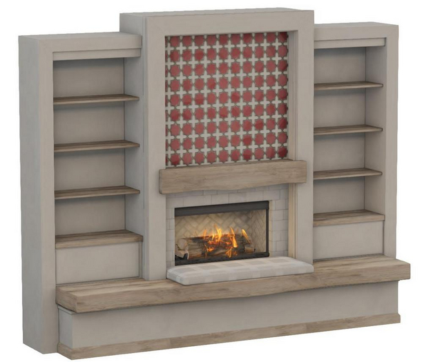 Trompe Loeil - Fireplace Bench