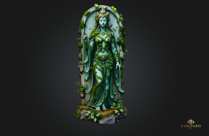 Nature's Guardian Statue – Forest Spirit Decor Sculpture