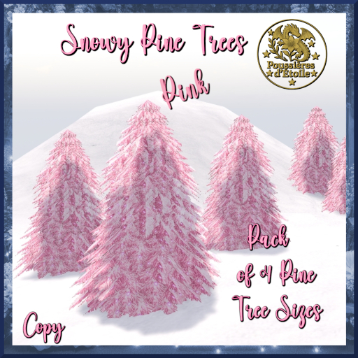 Poussieres d'Etoile Pink Snowy pine trees