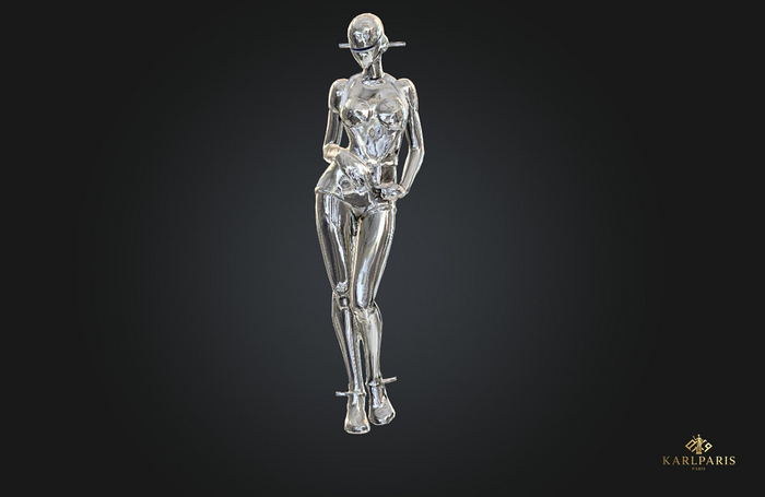 Robotic Elegance Statue – Futuristic Gothic Decor Sculpture