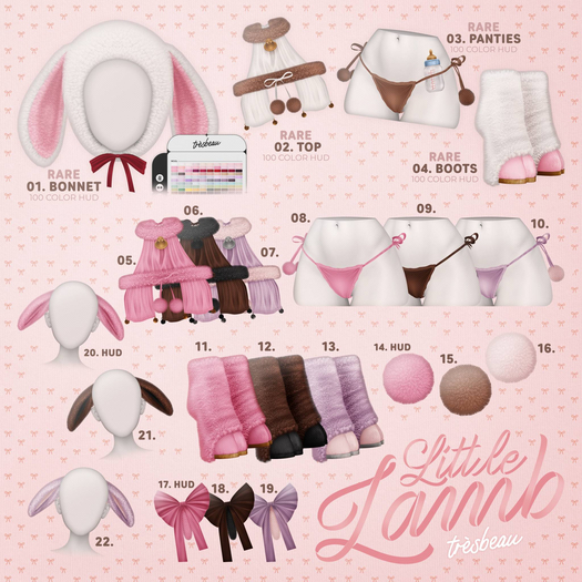 17. tres beau. little lamb wool tail (fatpack)
