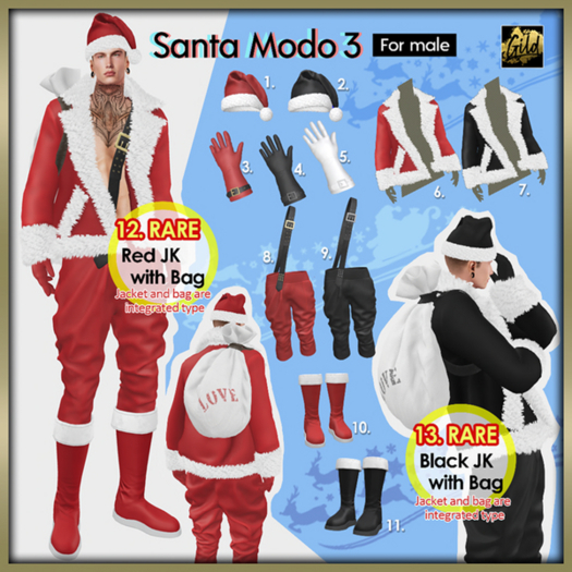 4. legacy(m/A) [Gild] Santa mode3_Gloves (Black) BOX