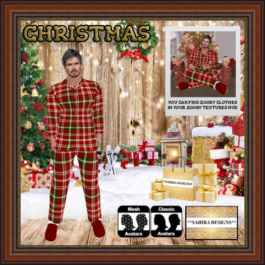 *SD* CHRISTMAS MAN - PYJAMA - PLAID 4-8 (RED-GREEN)
