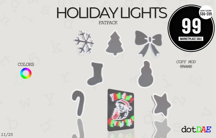 #dotDAE: Holiday Lights FATPACK
