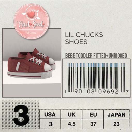 LiL Chucks - Claret