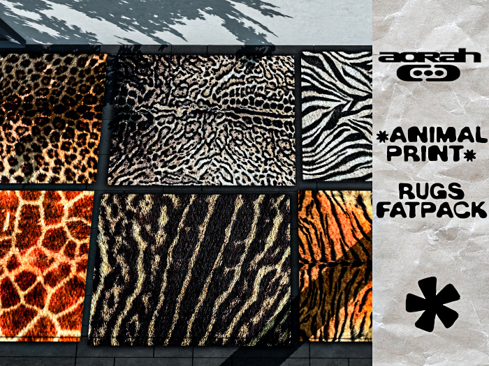 "AORAH" - "ANIMAL PRINT" Rugs (FATPACK)