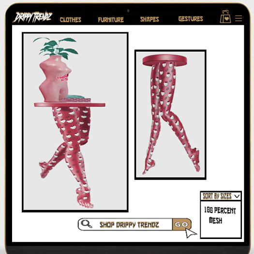 Pink Sexy Legs Table Top