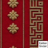 Gilt Embroidered Red Silk Seamless Texture