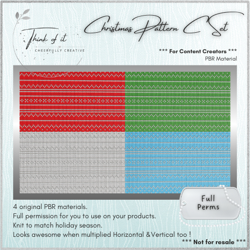 {ToI} Material - Xmas Pattern C Set - Full Perms