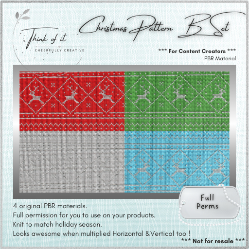 {ToI} Material - Xmas Pattern B Set - Full Perms
