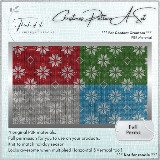 {ToI} Material - Xmas Pattern A Set - Full Perms