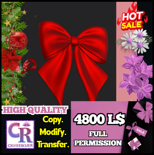 Second Life Marketplace - GiftBow Deluxe – Full Perm Decorative Bow ...