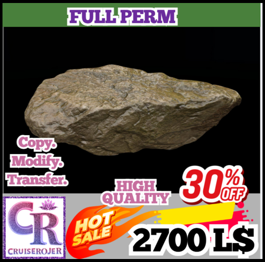 MossRock 06 – Full Perm Decorative Gift Rock