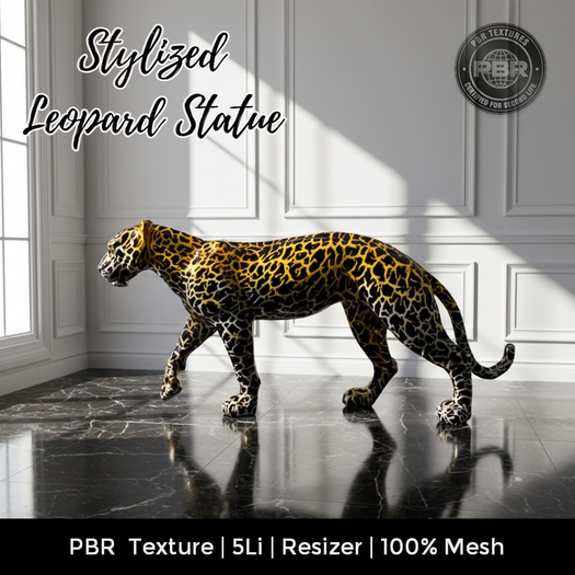 Stylized Leopard Statue