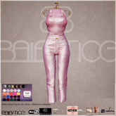 Baiastice_Beat Leather Overalls-Pink