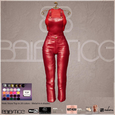 Baiastice_Beat Leather Overalls-Lava