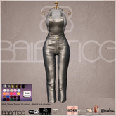 Baiastice_Beat Leather Overalls-Grey