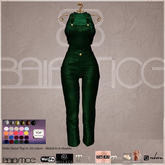 Baiastice_Beat Leather Overalls-Forest