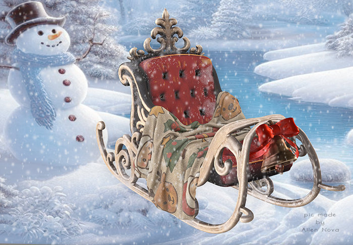 14.[Since1975] Rider Santa / Reindeer Sleigh - Toffee  (AddMe)