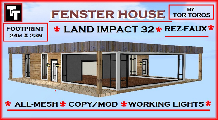 FENSTER HOUSE (Boxed) 32Li  F LOW PRIM HOUSE