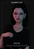 Barbiecide Olette shape&stylecard for ceylon