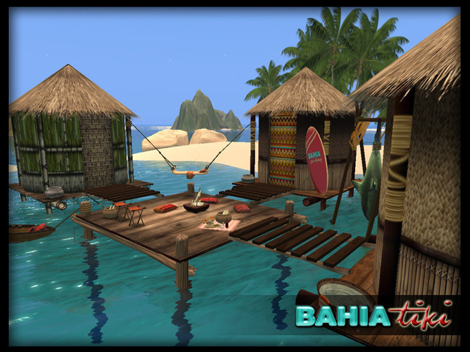 Second Life Marketplace TIKI VILLAGE Fishing Village Expansion Pack