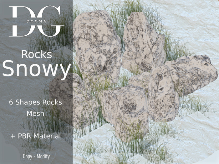 [Dogma] Snowy Rocks PBR Set