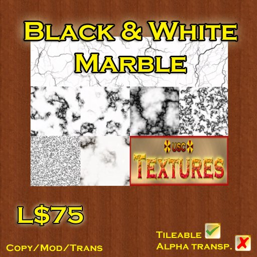 USC Textures - Black & White Marble