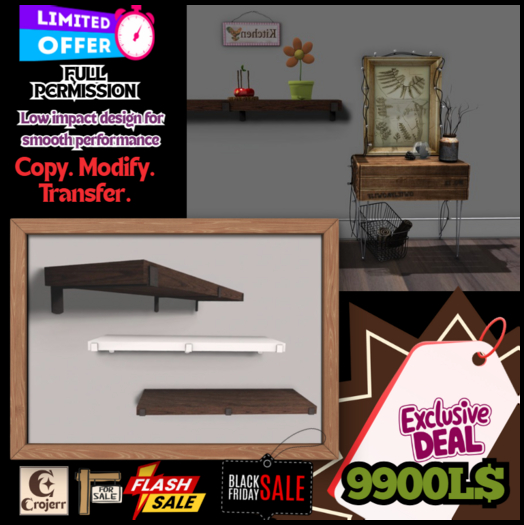 Simple Shelf – Full Perm 1LI Mesh