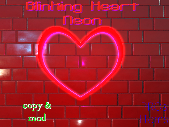Blinking Heart Neon