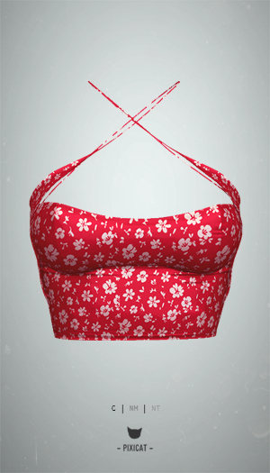 -Pixicat- Selena Top (FlowerRed)