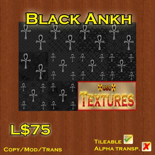 USC Textures - Black Ankh