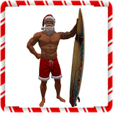 Aussie Christmas Santa Surfer