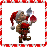 Christmas Elf with Ornaments