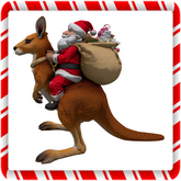 Aussie Christmas Santa with Kangaroo