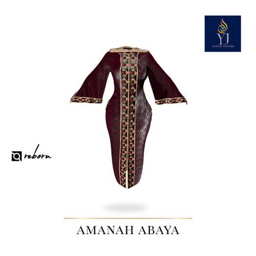 [YJ] Amanah Abaya Dark Raspberry Ptn 2 PBR (REBORN)