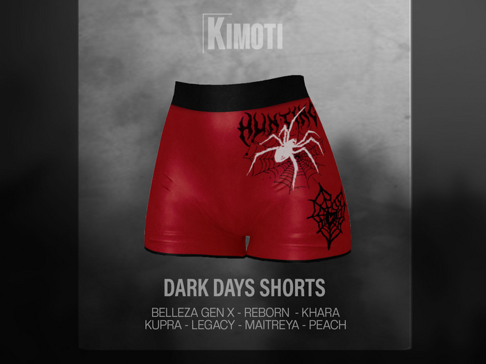 ~Kimoti~ \\ Dark Days Shorts - Red