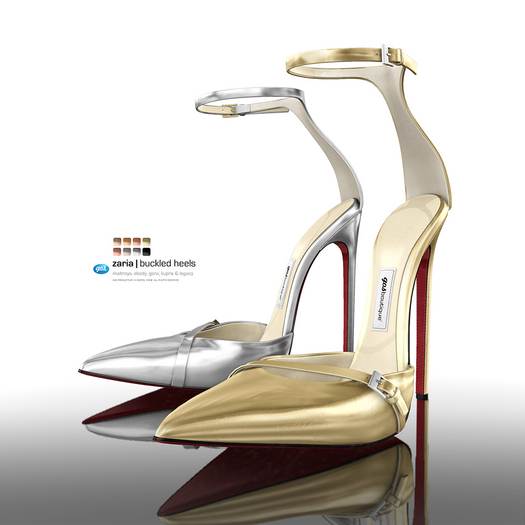 [Gos] Zaria Buckled Heels - Metallic Collection
