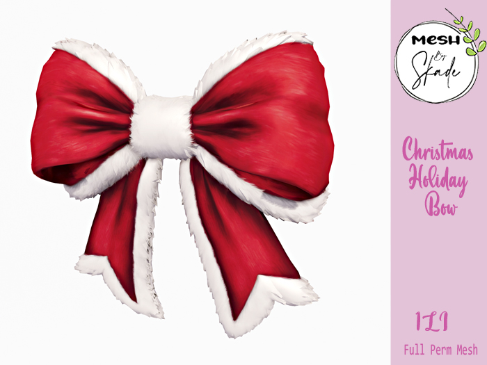 MBS - Christmas Holiday Bow Full Perm mesh