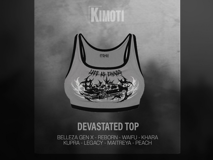 ~Kimoti~ \\ Devastated Top - Dark Grey