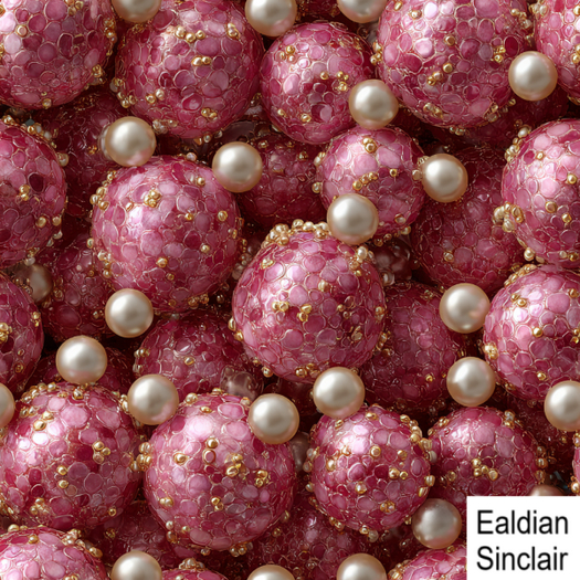 Pearls and Pink Beads Seamless Texture