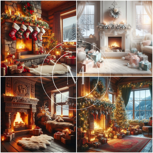 *Minois* Christmas Fireplace