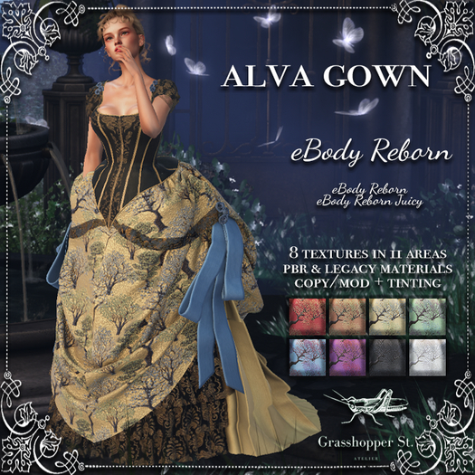 Grasshopper St Alva Gown eBody Reborn